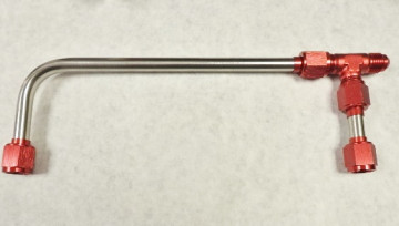 The Blower Shop 4373-RED Line - Bridal For Dual Inlet Fuel Line Kit Stainless Steel w RED Fittings